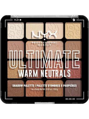 🆕 Makeup Ultimate Shadow Palette 16-Shade Vegan Formula - Warm Neutrals Brights